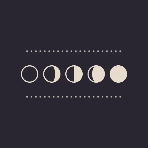 Moon phases across a collarbone